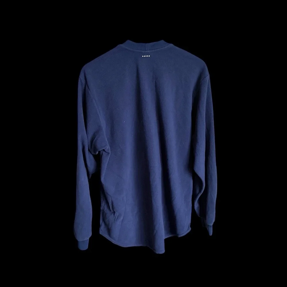 Michigan Wolverines 90's Nike Long Sleeve‎ Crewneck Fleece Shirt Sz Medium Navy
